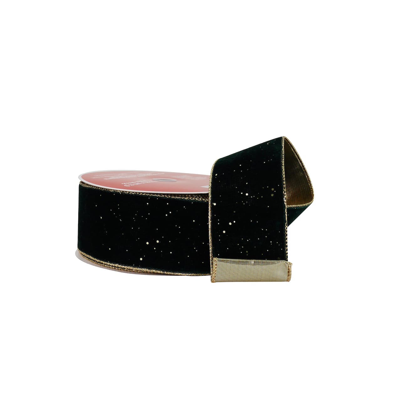 2.5" x 60ft. Green Velvet with Gold Back Wired Jumbo Ribbon by Celebrate It®